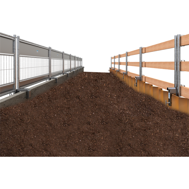 Guard-railing post | made of  48 mm tube | Railing post | painted